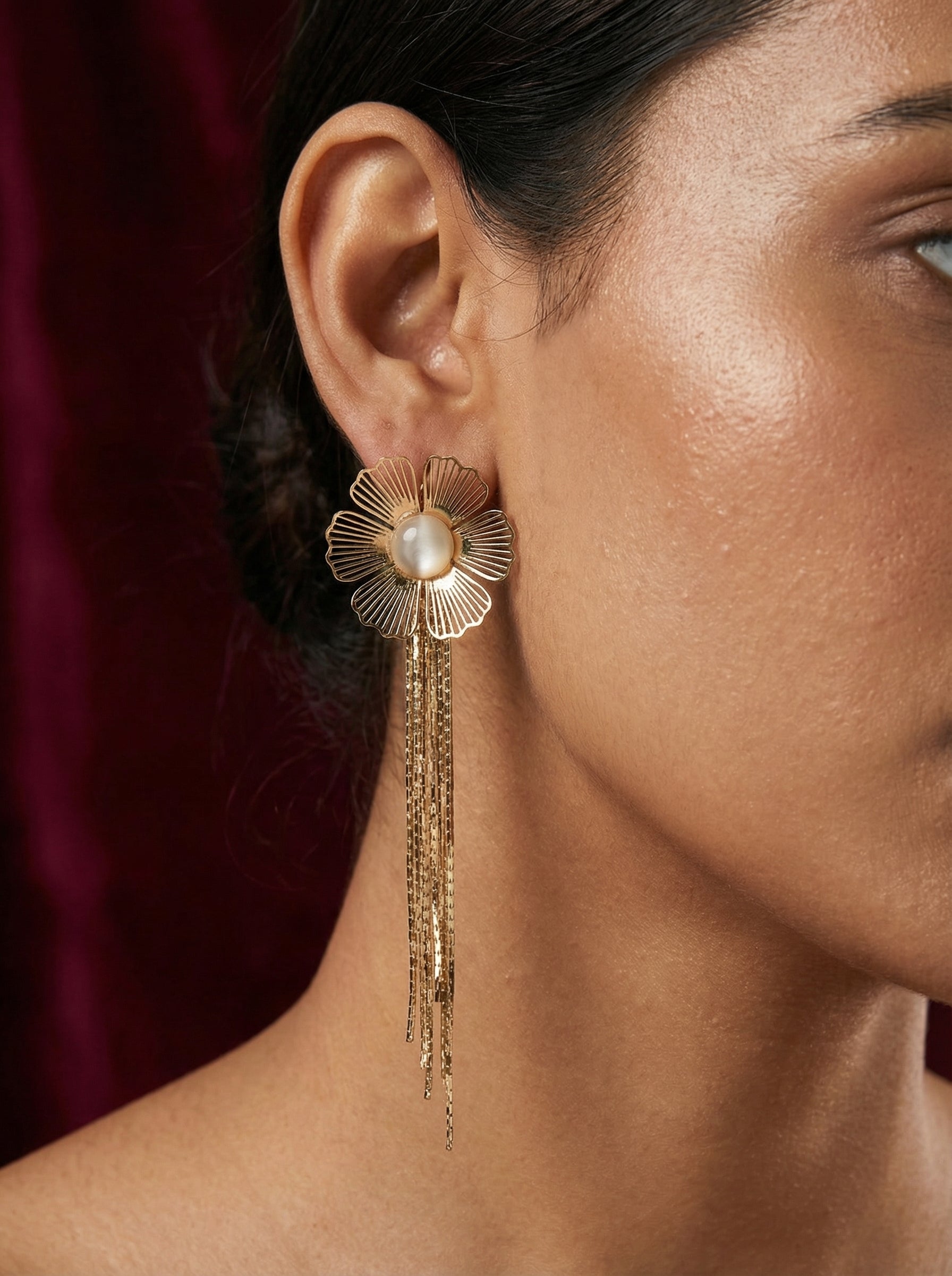 Gilded Cascade Earrings