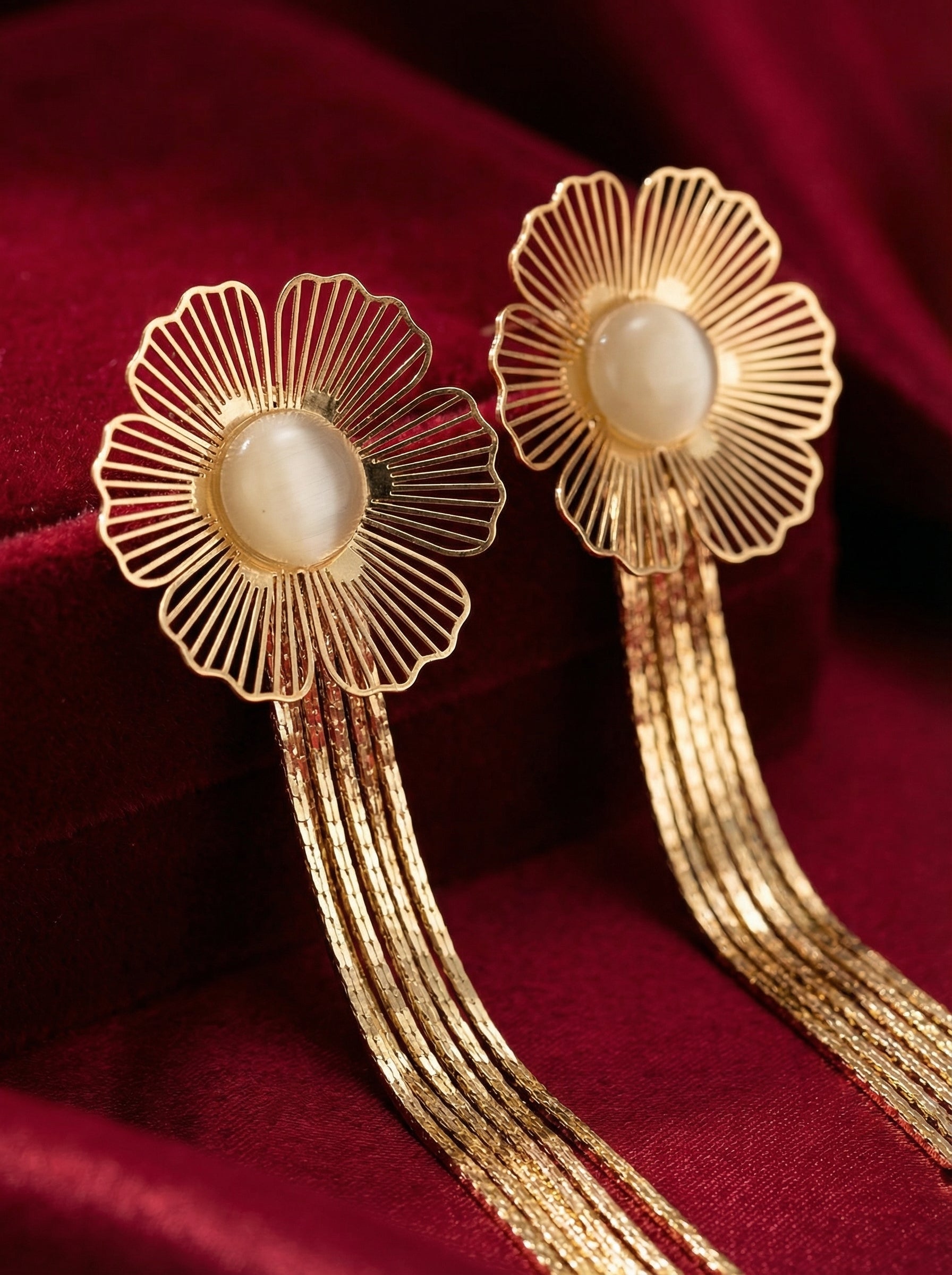 Gilded Cascade Earrings