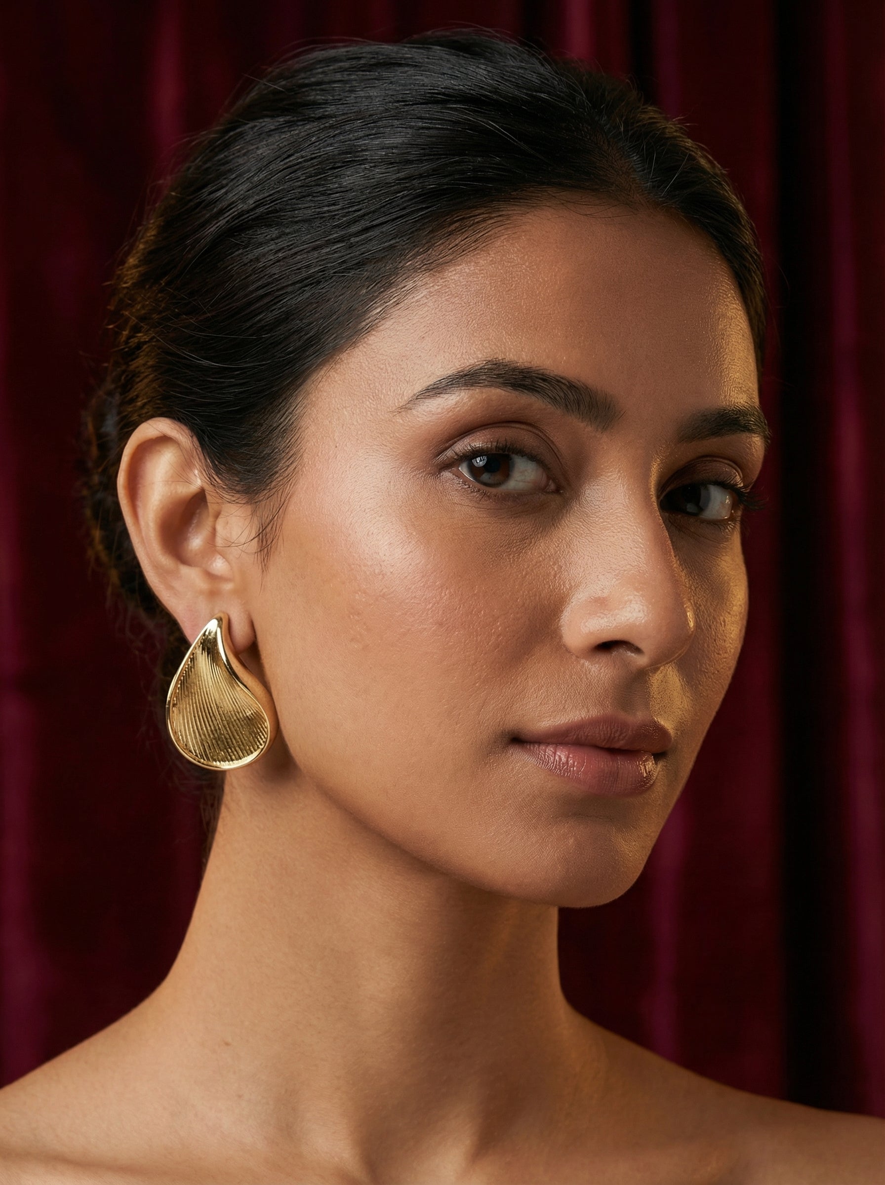 Golden Teardrop Earrings
