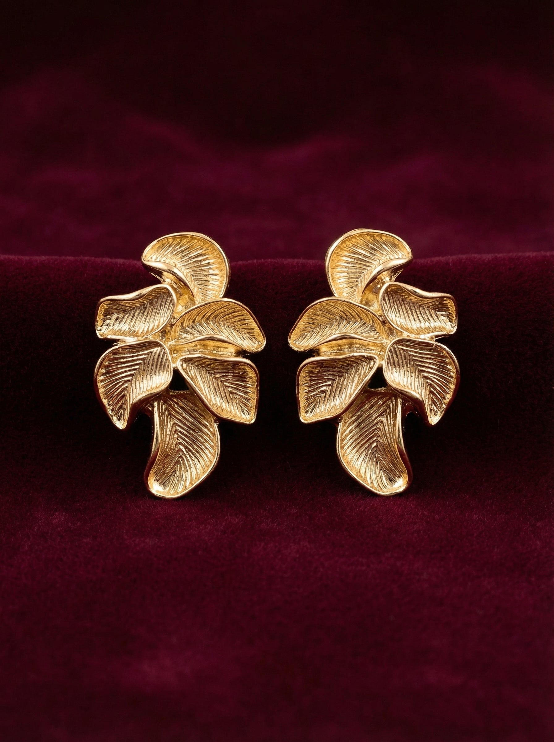 Golden Leaf Studs