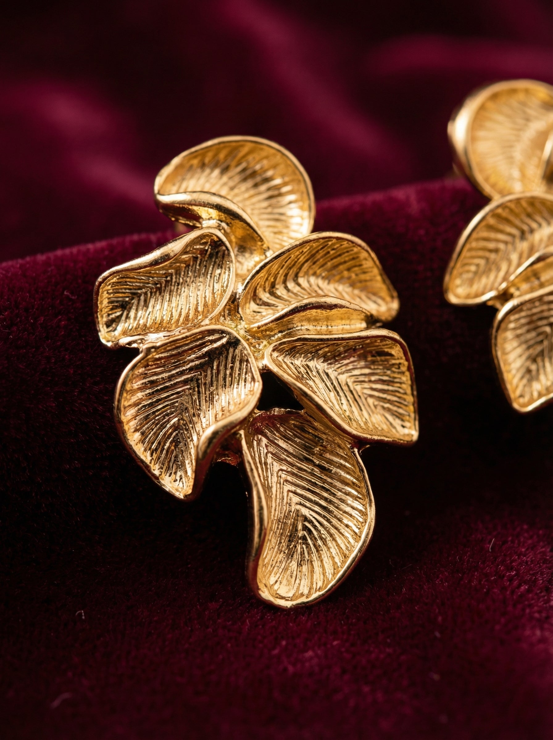 Golden Leaf Studs