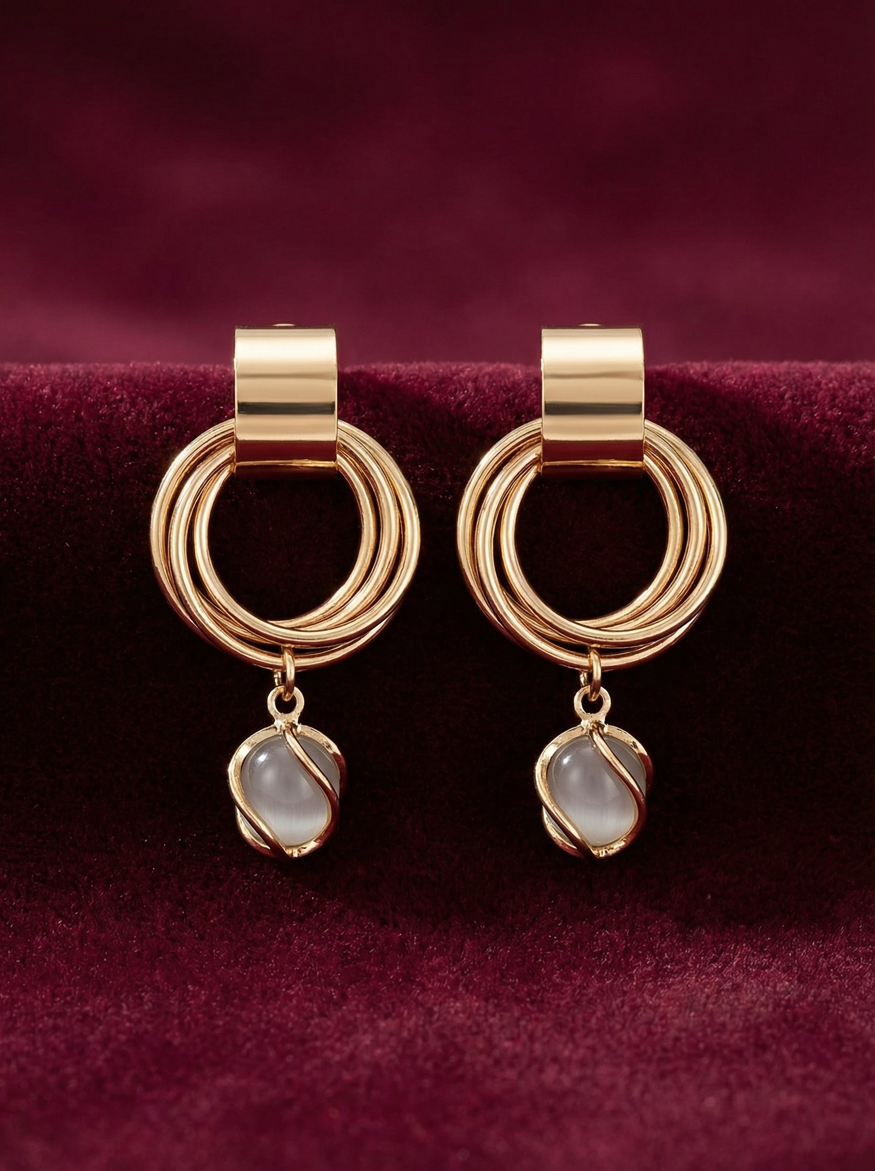 Pearl Drop Hoops