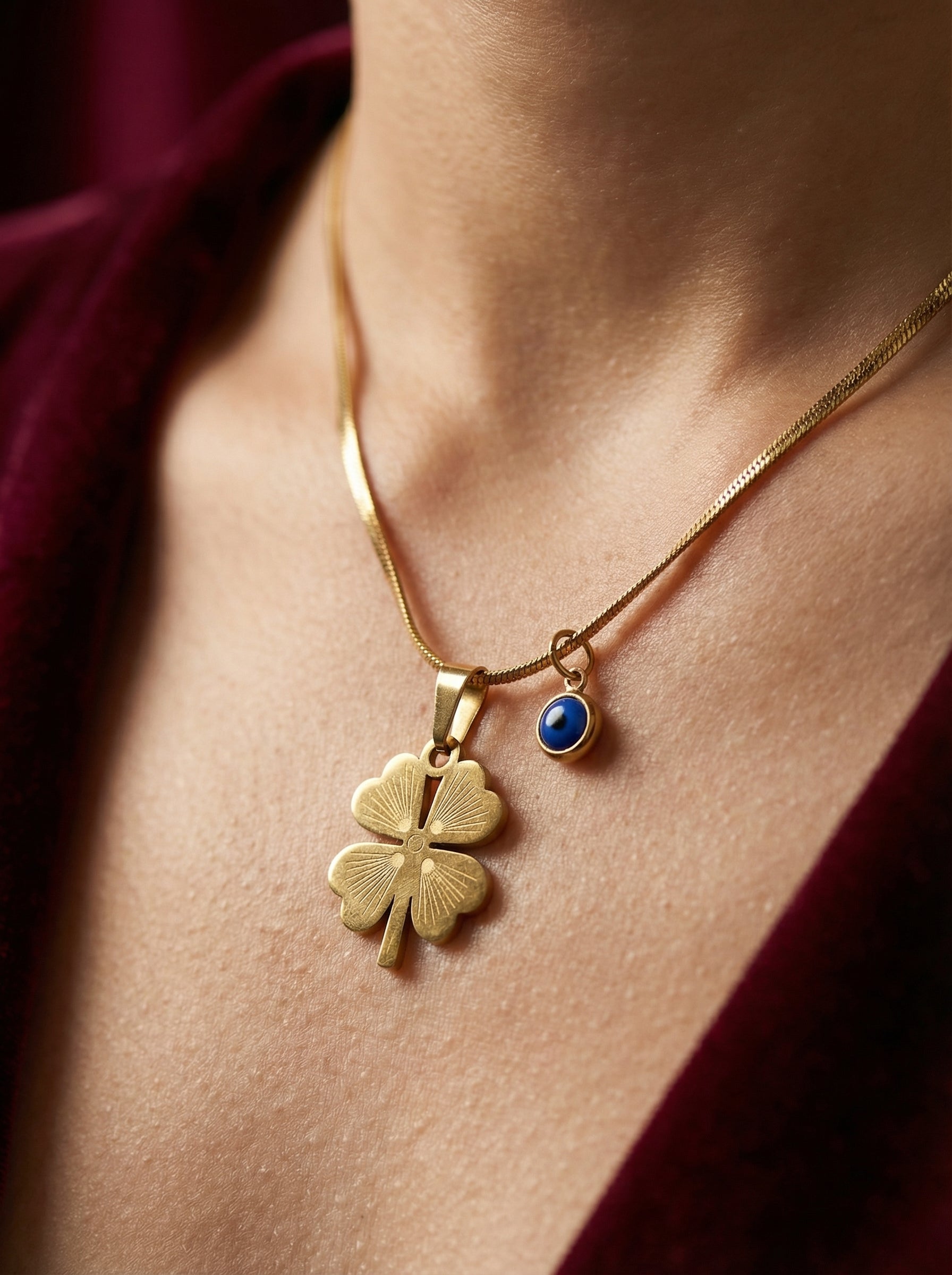 Lucky Clover Charm Necklace