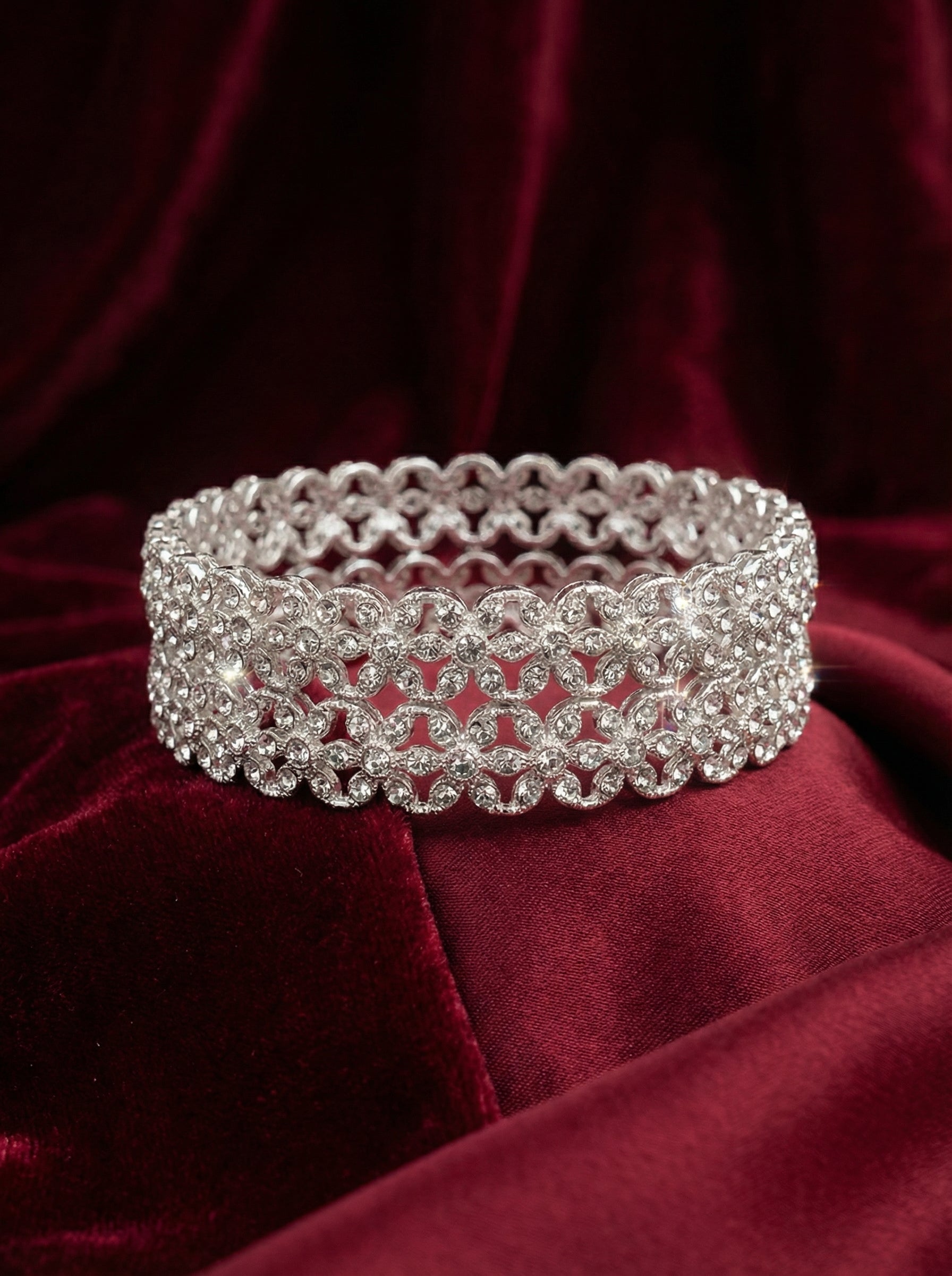 Crystal Floral Bangles