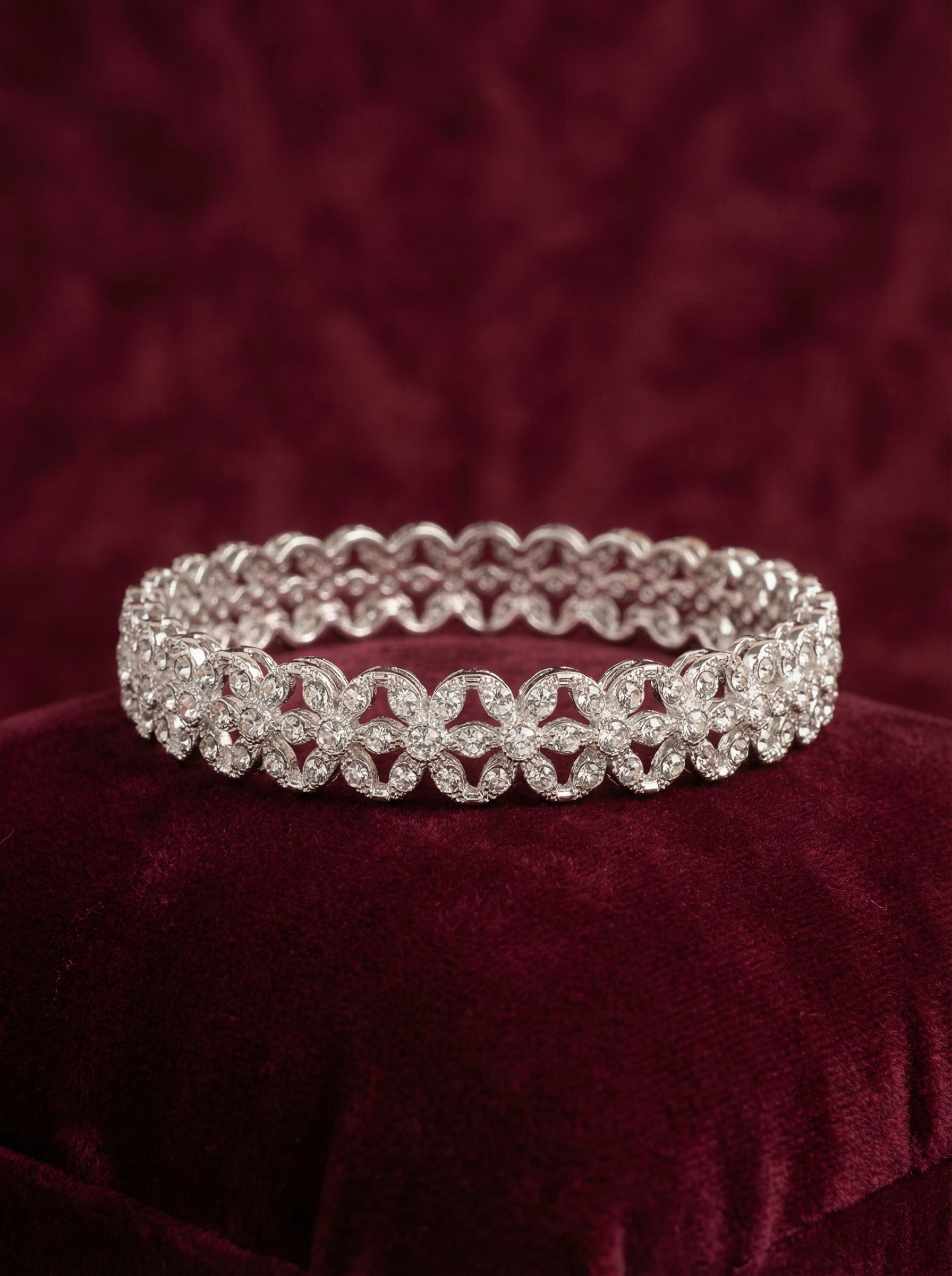 Crystal Floral Bangles