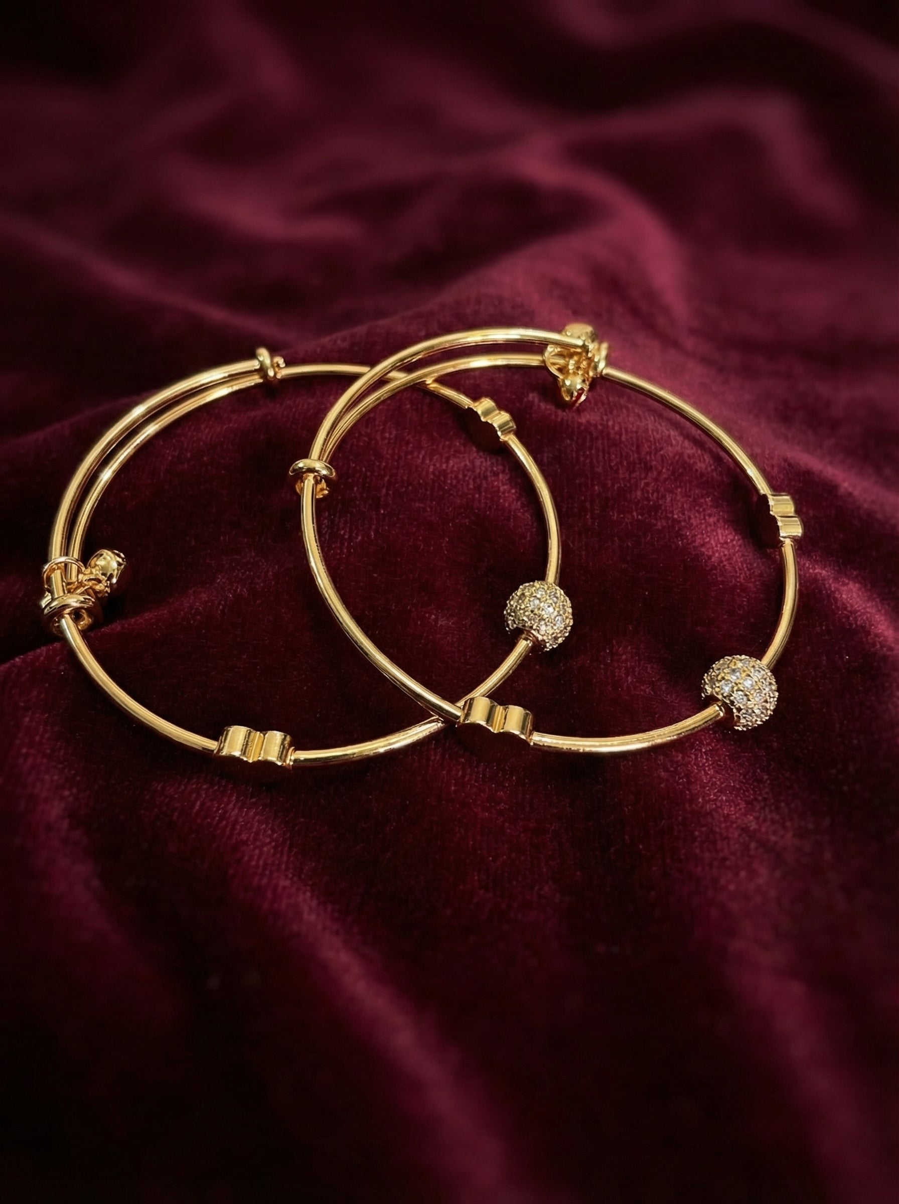 Golden Diamond Bangle Set