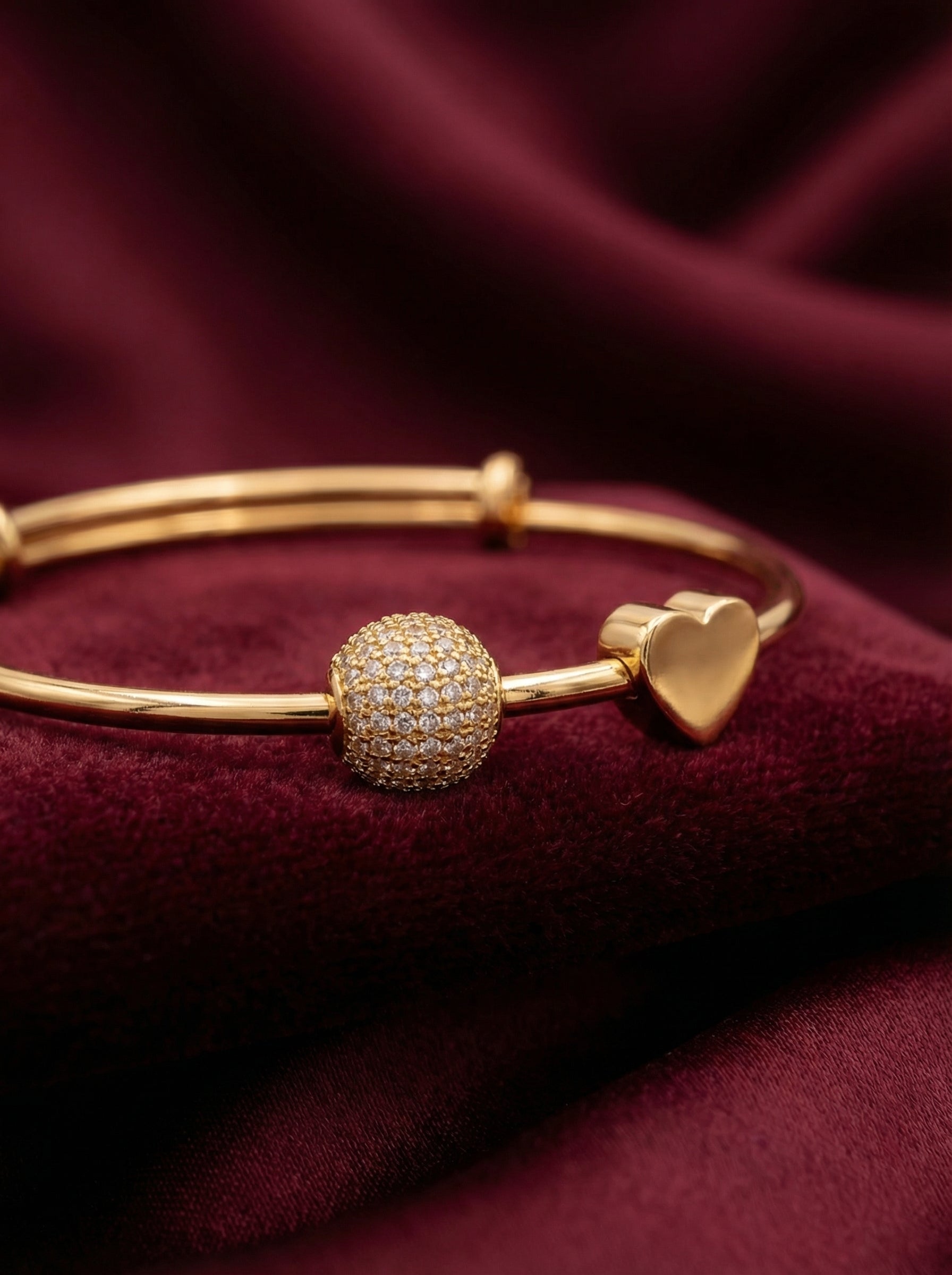 Golden Diamond Bangle Set
