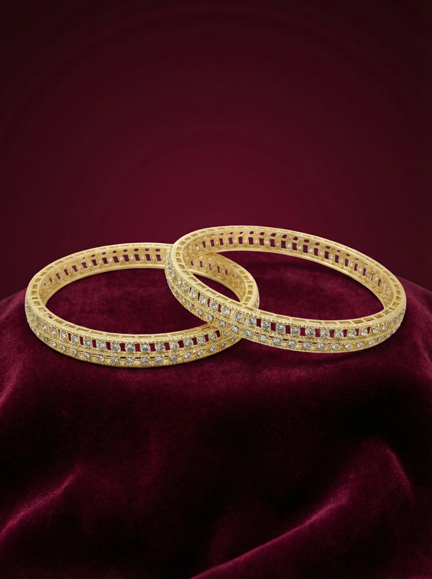 Gold Diamond Bangles for Women