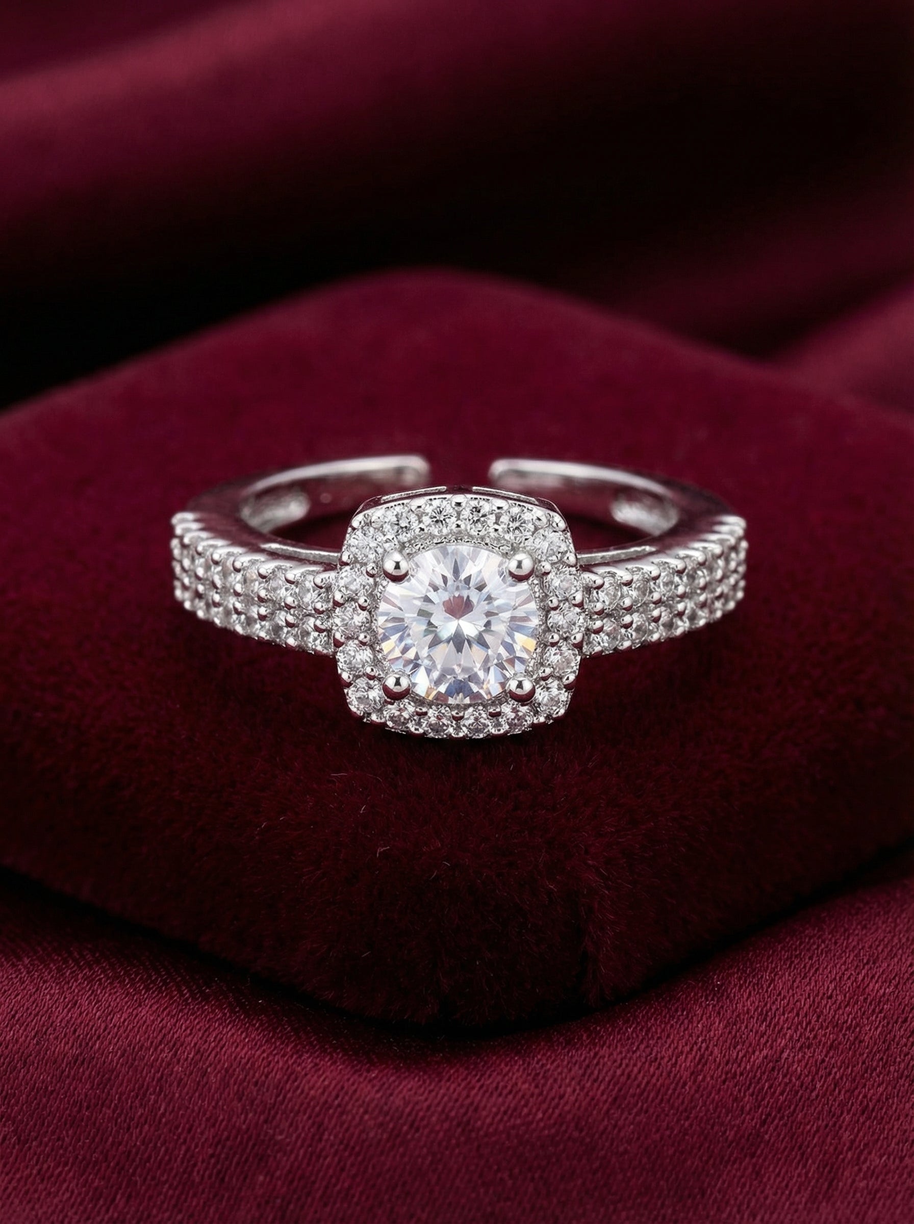 Silver Ring with Stones - The Rivaaz