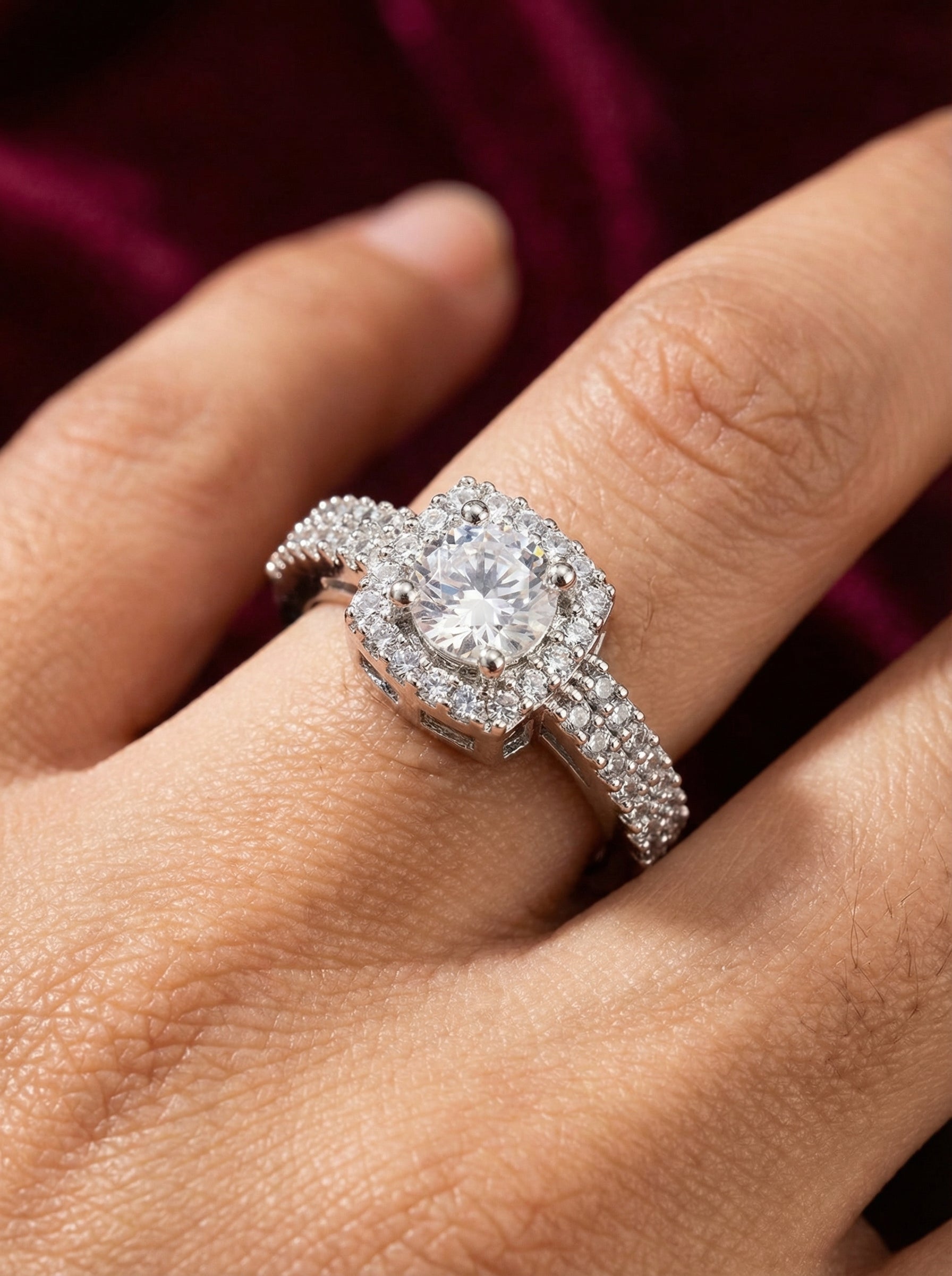 Silver Ring with Stones - The Rivaaz