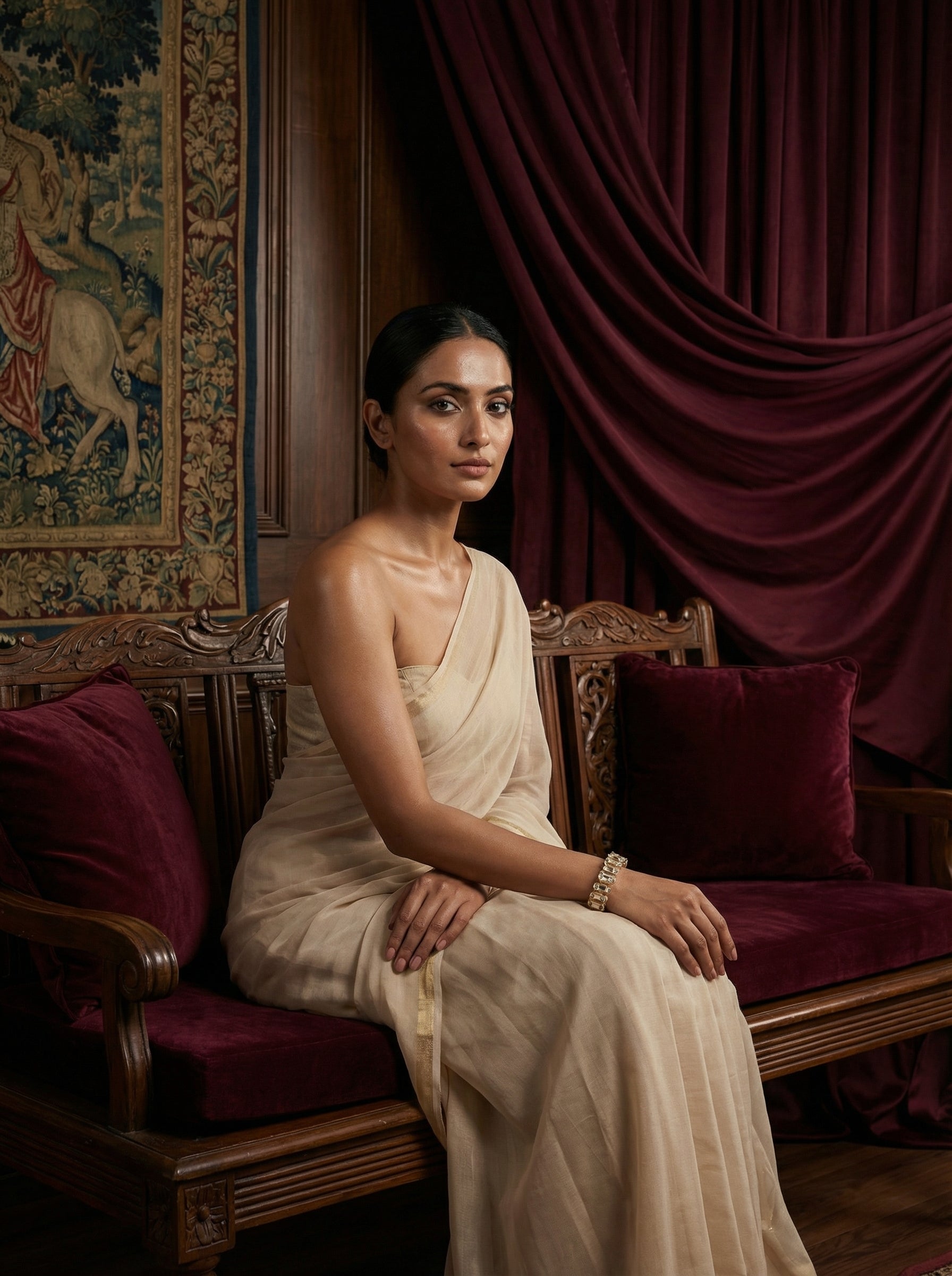 Gold Plated Crystal Bangles for Women