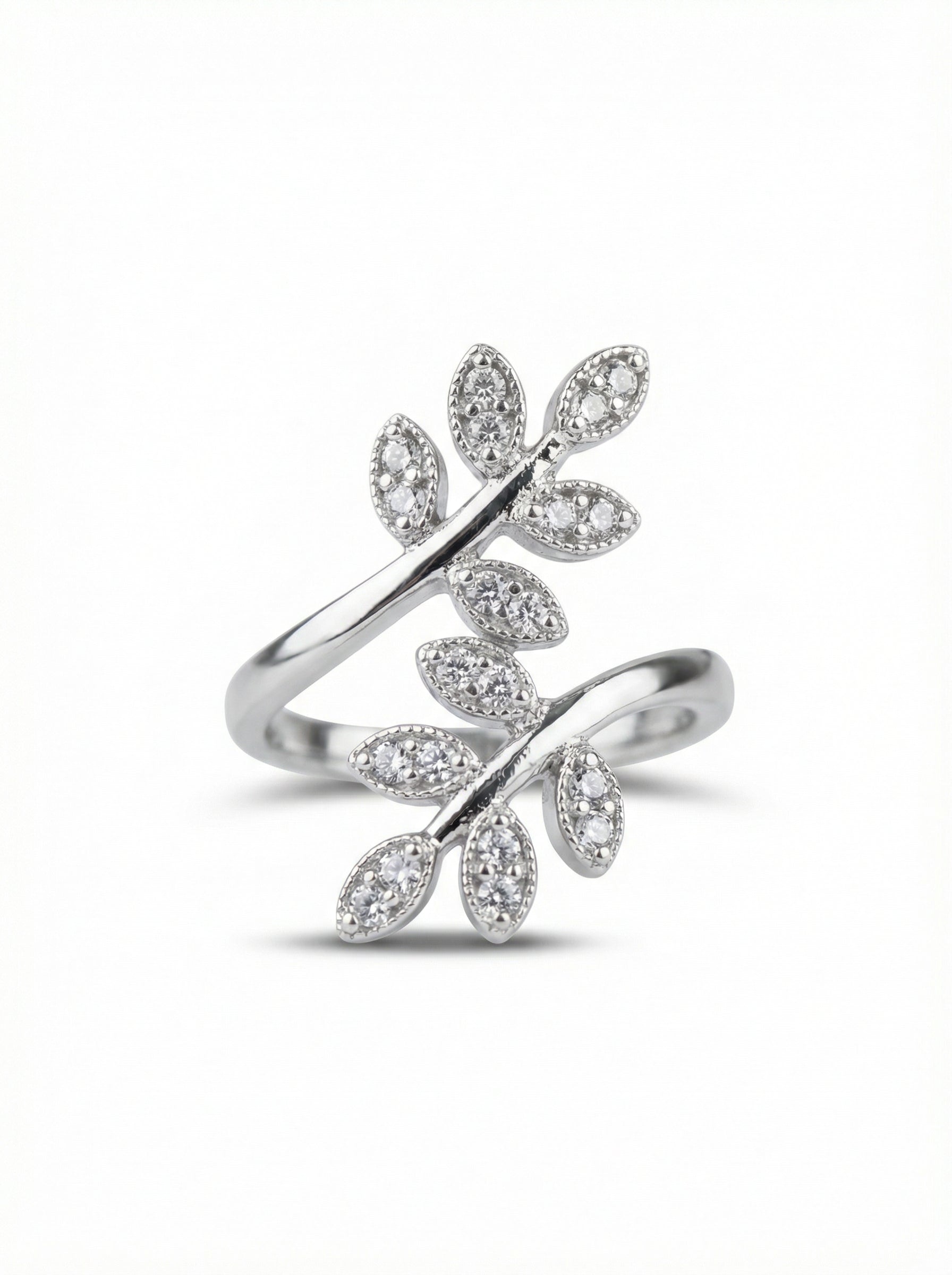Silver Leaf Ring - Elegant Nature-Inspired Jewelry Piece