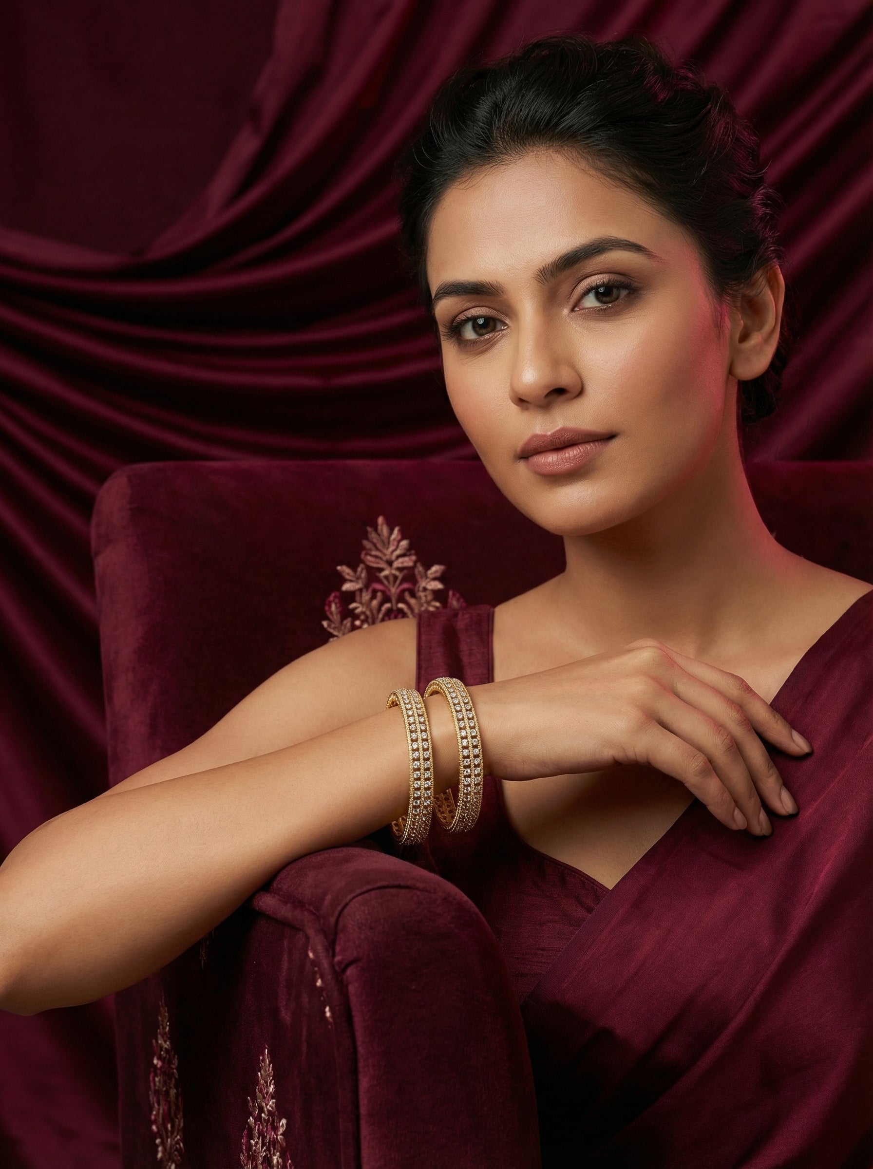 Gold Diamond Bangles for Women